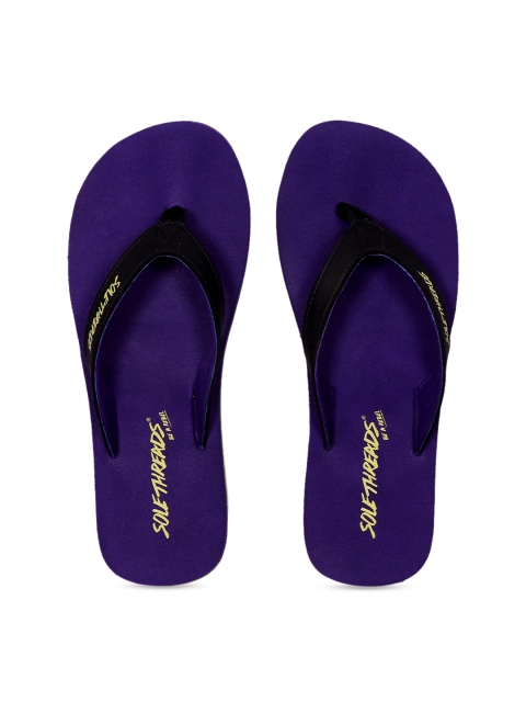 

Solethreads Women Purple Printed Thong Flip-Flops