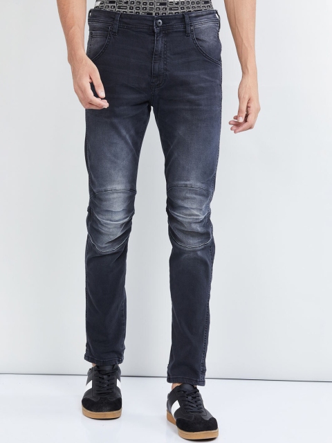 

max Men Charcoal Grey Slim Fit Mid-Rise Clean Look Stretchable Jeans