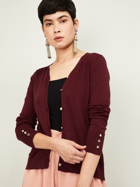 

Bossini Women Burgundy Solid Top