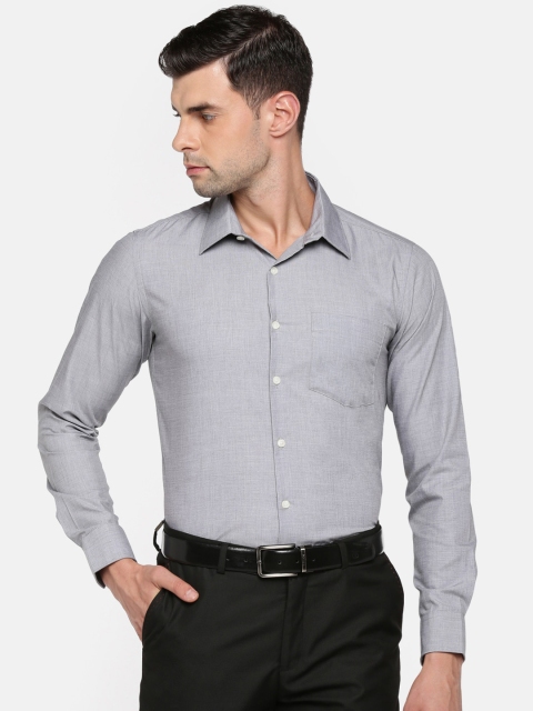 

RICHARD PARKER by Pantaloons Men Grey Regular Fit Solid Formal Shirt