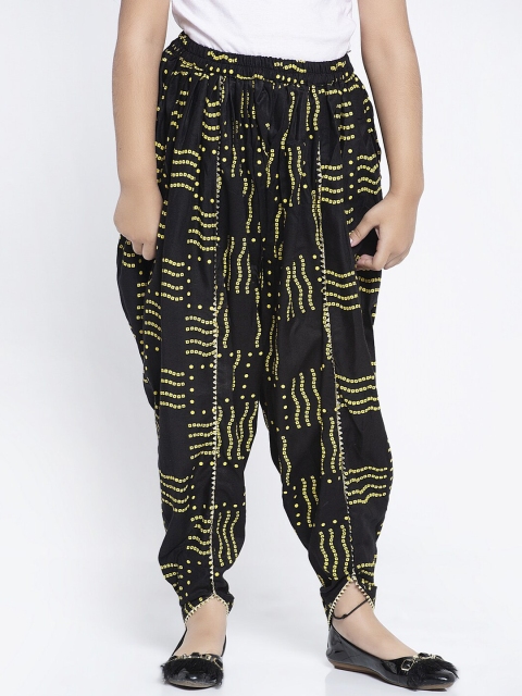 

Baani Creations Girls Black Printed Dhoti Salwar