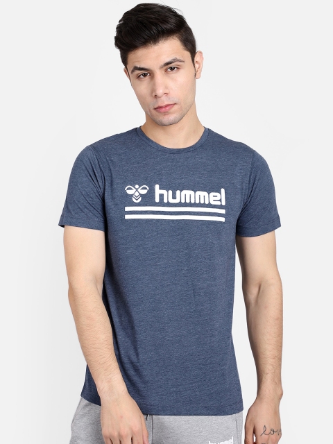 

hummel Men Blue Printed Round Neck T-shirt