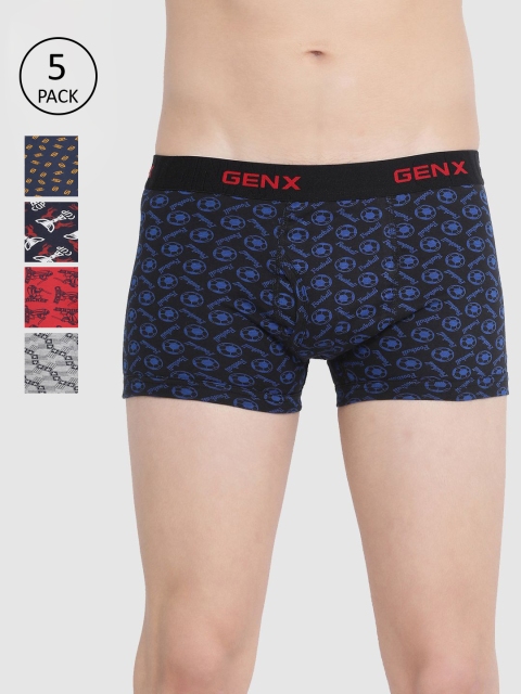 

Genx Men Pack Of 5 Assorted Trunks GENX_JAZ_DRW_OE_5PC