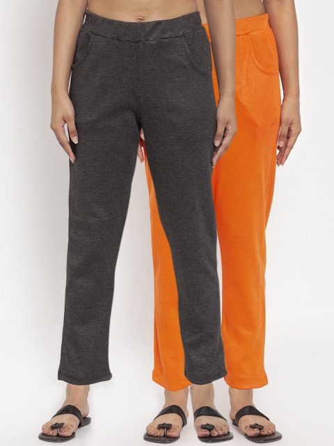 

TAG 7 Women Pack of 2 Solid Leggings, Grey