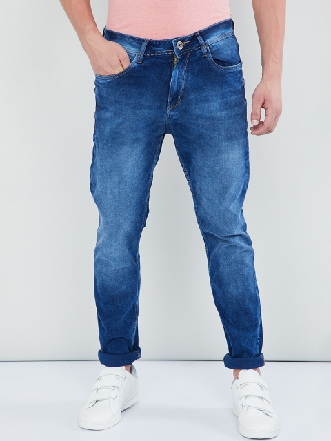 

max Men Blue Skinny Fit Mid-Rise Clean Look Jeans