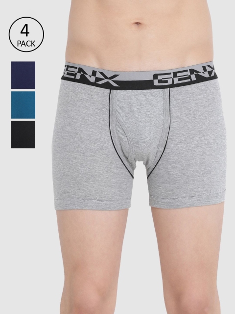 

Genx Men Pack of 4 Assorted Solid Trunks GENX_GST_TRK_OE_4PC