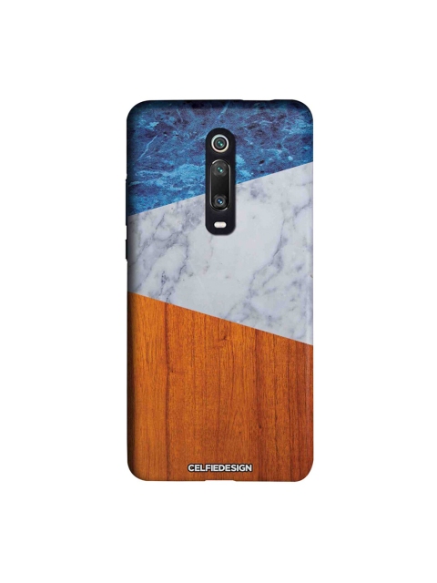 

CelfieDesign Unisex Orange & White Marble Wood Signature Quirky Sustainable Xiaomi Redmi K20 Pro Back Cover