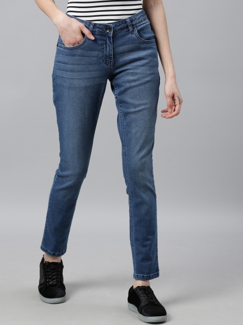 

Park Avenue Woman Blue Skinny Fit Mid-Rise Clean Look Jeans