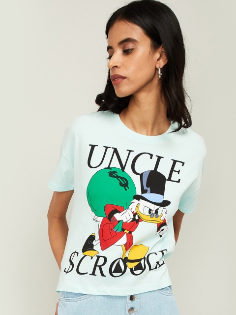 

Ginger by Lifestyle Women White Uncle Scrooge Print Tshirt