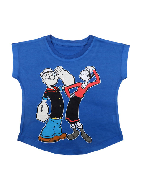 

Popeye Girls Blue Printed Top