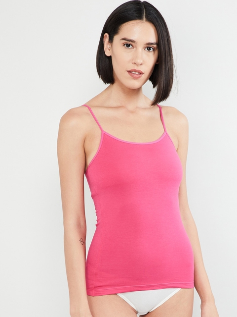

max Women Beige Solid Padded Camisole, Pink