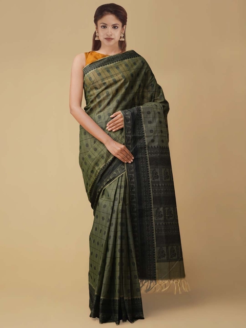 

Unnati Silks Green Printed Saree