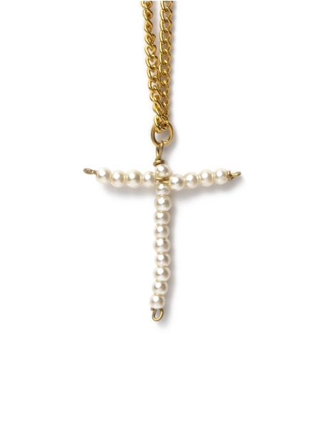 

DUGRISTYLE White & Gold-Plated Charm Bracelet