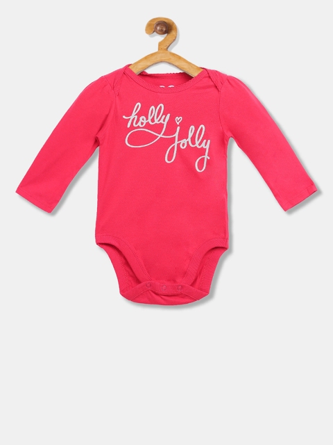 

The Childrens Place Boys Red Typography Printed Bodysuit