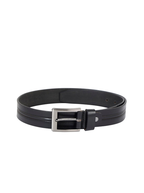 

ZEVORA Men Black Textured Belt