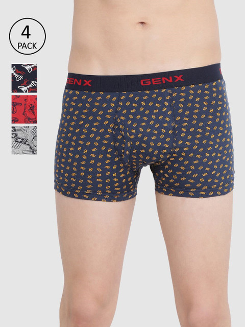 

Genx Men Pack of 4 Assorted Trunks GENX_JAZ_DRW_OE_4PC