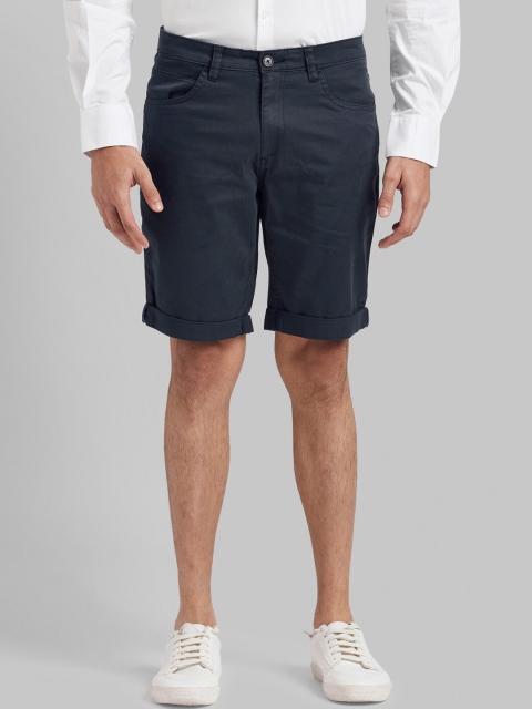 

Parx Men Blue Solid Regular Fit Regular Shorts
