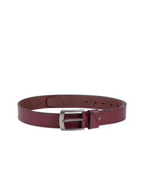 

ZEVORA Men Maroon Solid Belt