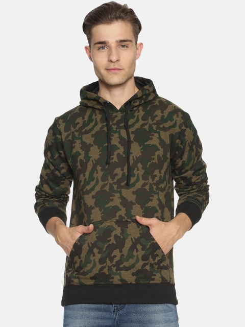 

Campus Sutra Men Green Printed Sweatshirt
