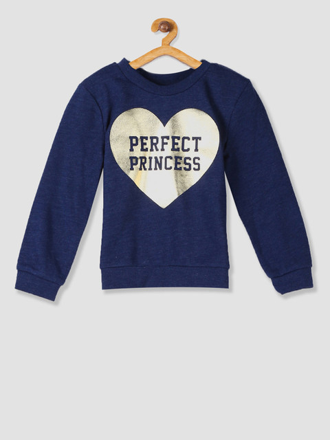 

The Childrens Place Girls Blue Printed Sweatshirt
