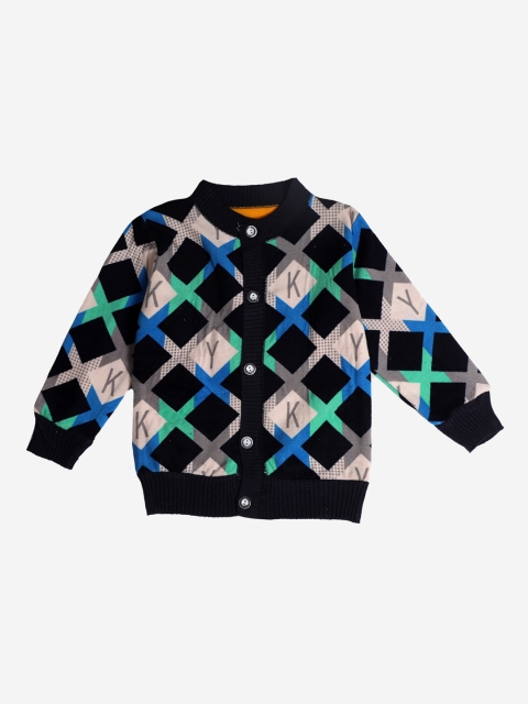 

DOROKIDS Boys Green & Black Checked Sweatshirt