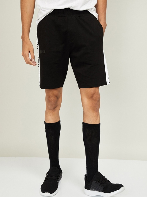 

Kappa Men Black & White Printed Regular Fit Regular Shorts