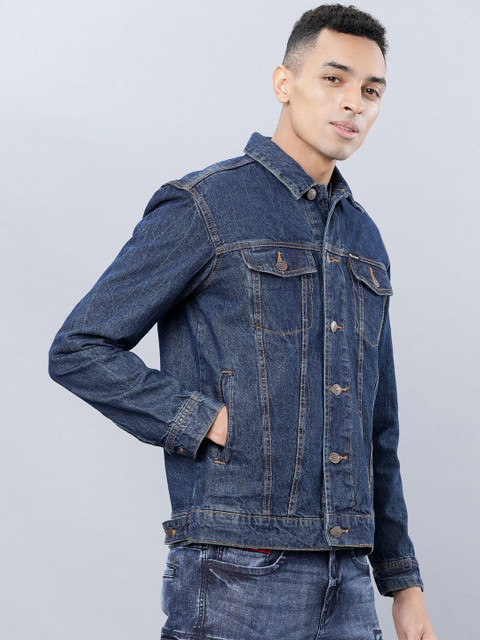 

Ecko Unltd Men Blue Solid Denim Jacket