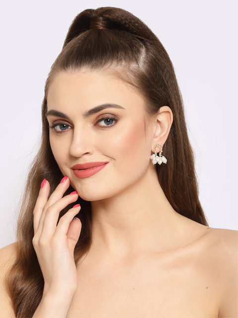 

AVANT-GARDE PARIS White Gold Plated Antique Contemporary Drop Earrings