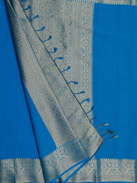 

Bangalore Silk Emporium Blue Woven Design Saree