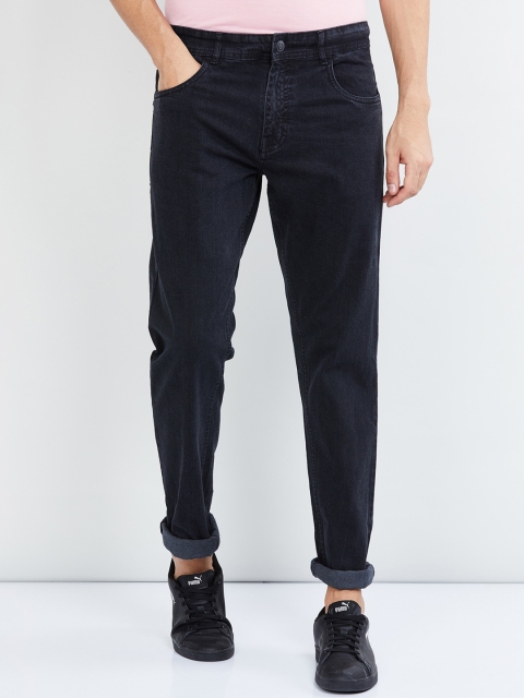 

max Men Black Slim Fit Mid-Rise Clean Look Jeans