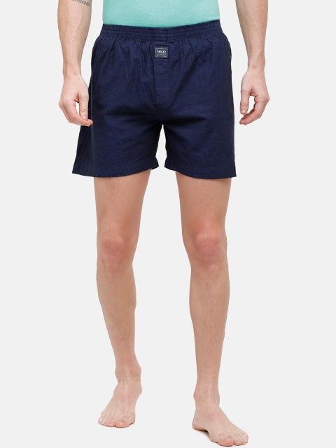 

CAVALLO by Linen Club Men Blue Solid Cotton Linen Boxers CAMBH001YD00017-B8_28
