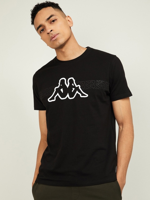 

Kappa Men Black Printed Round Neck T-shirt