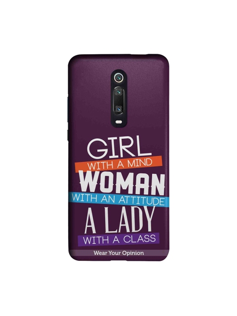 

CelfieDesign Unisex Burgandy & White Girl Woman Lady Wear Your Opinion Quirky Sustainable Xiaomi Redmi K20 Pro Back Cover, Burgundy