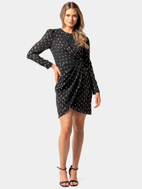 

Forever New Women Black Printed Sheath Dress