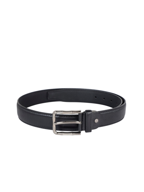 

ZEVORA Men Black Textured Belt