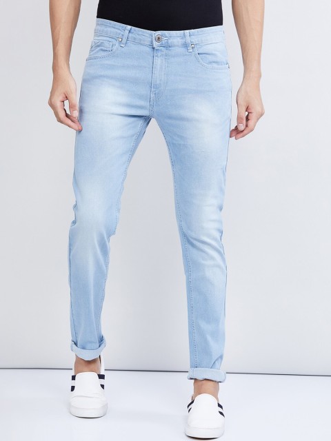 

max Men Blue Skinny Fit Mid-Rise Clean Look Jeans