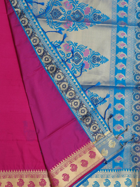 

Bangalore Silk Emporium Magenta Woven Design Saree