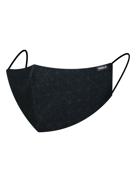 

inocenCia Unisex Black 2-Ply Printed Anti-Dust Reusable Outdoor Face Mask