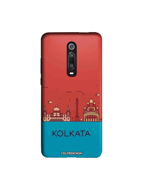 

CelfieDesign Unisex Red & Teal Blue Kolkata Skyline Printed Sustainable Xiaomi Redmi K20 Pro Back Case