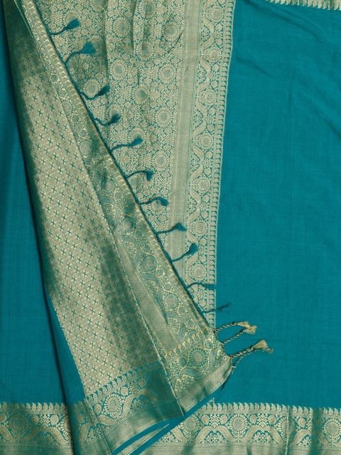 

Bangalore Silk Emporium Green Woven Design Saree
