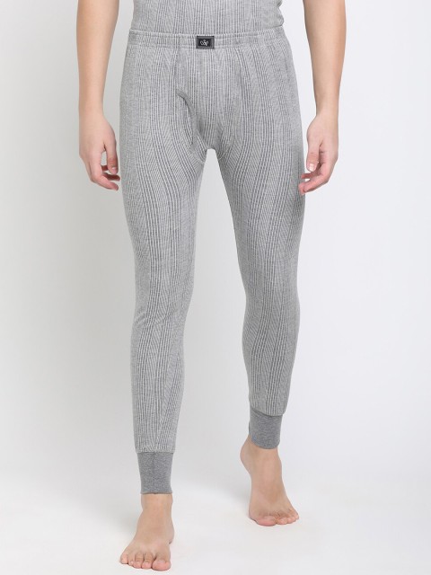 

DIXCY SCOTT Men Grey Melange Solid Thermal Bottom