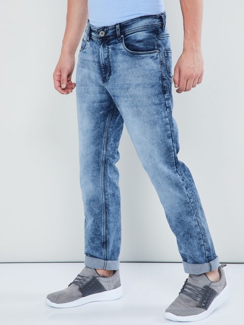 

max Men Blue Slim Fit Mid-Rise Clean Look Stretchable Jeans
