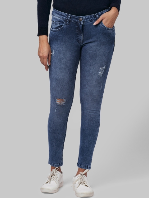 

Park Avenue Woman Women Blue Skinny Fit Mid-Rise Mildly Distressed Jeans