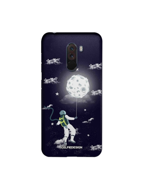 

CelfieDesign Unisex navy Blue & White Spaceman Printed Xiaomi Poco F1 Back Case