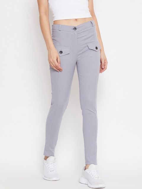 

Rider Republic Women Grey Slim Fit Solid Regular Trousers