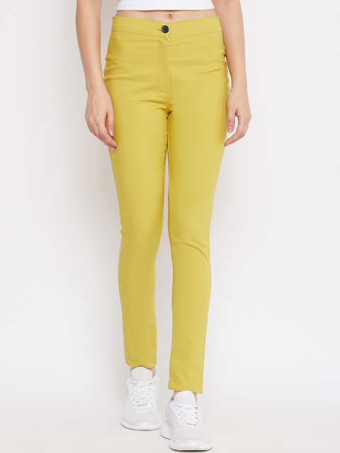 

Rider Republic Women Yellow Slim Fit Solid Regular Trousers