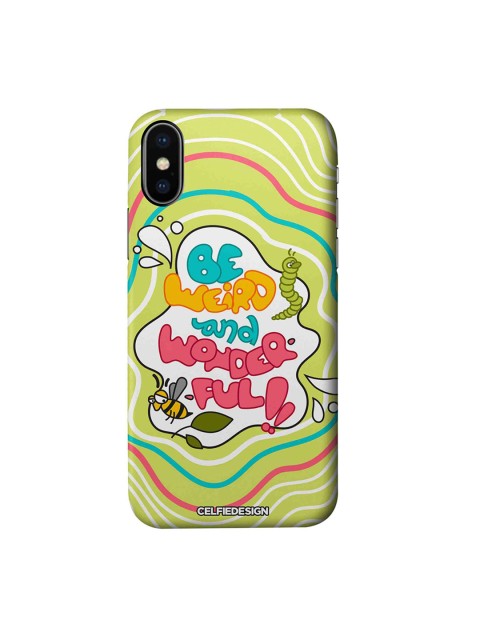 

CelfieDesign Green & White Be Weird And Wonderful Apple iPhone XS Sustainable Back Cover
