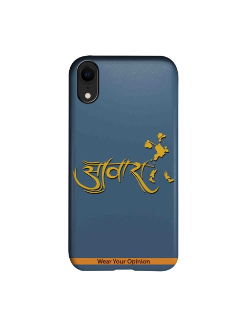 

CelfieDesign Awaara Apple iPhone XR Back Cover Wear Your Opinion, Navy blue