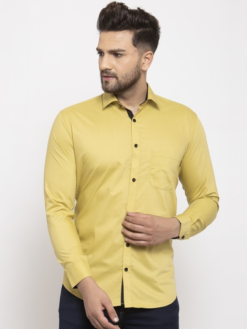 

JAINISH Men Yellow Regular Fit Solid Casual Shirt
