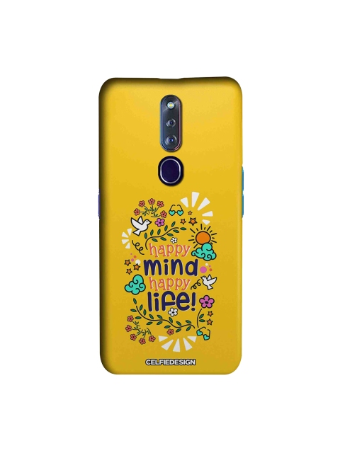 

CelfieDesign Multicoloured Happy Mind Happy Life Oppo F11 Pro Back Cover, Multi